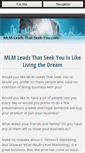 Mobile Screenshot of mlm-leads-that-seek-you.com