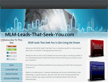 Tablet Screenshot of mlm-leads-that-seek-you.com